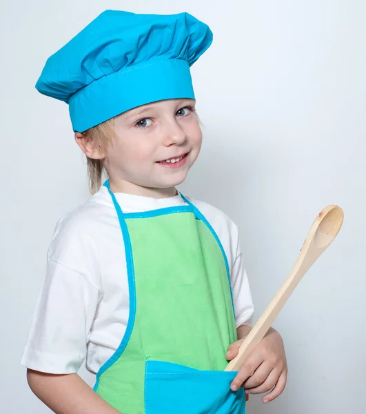Criança como cozinheiro chef — Fotografia de Stock