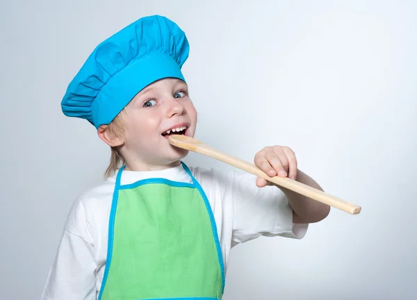 Kind als chef kok — Stockfoto