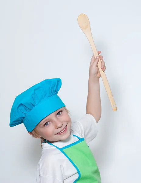 어린이 요리사 요리사로 — 스톡 사진