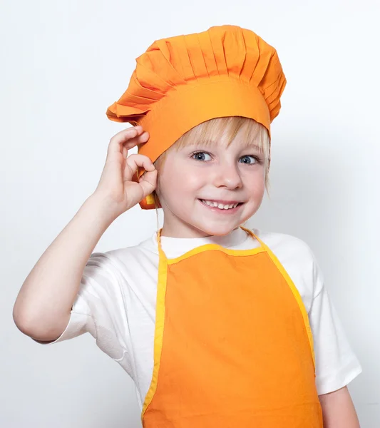 Criança como cozinheiro chef — Fotografia de Stock