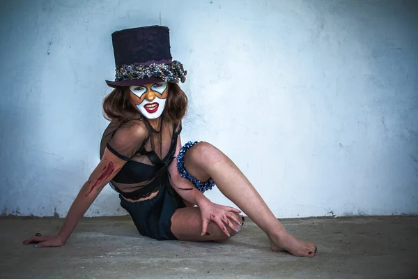 Portret eng monster clown — Stockfoto