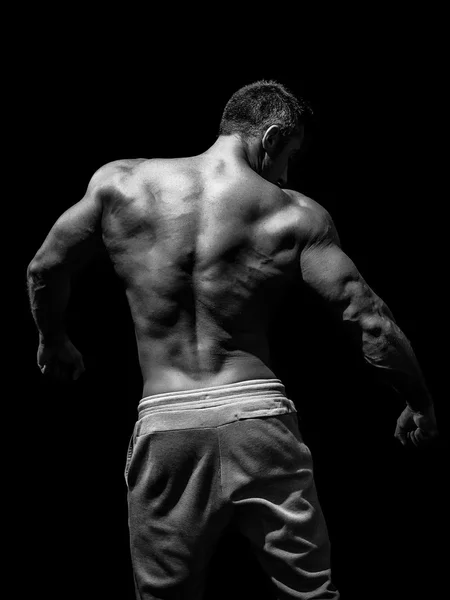 Culturista modello maschile muscolare — Foto Stock