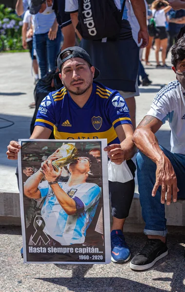 Buenos Aires Argentina Listopadu 2020 Fotografie Kresby Plakáty Portrétem Diega — Stock fotografie