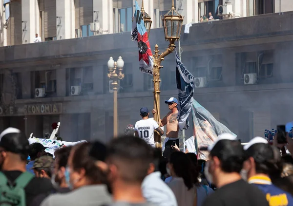 Buenos Aires Argentina November 2020 Människor Avskedsdagen Till Diego Maradona — Stockfoto