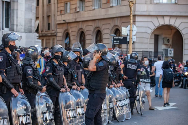 Buenos Aires Arjantin Kasım 2020 Ulusal Askeri Deniz Askeri Polis Stok Resim