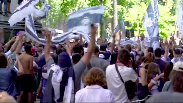 Buenos Aires Argentina Novembro 2020 Pessoas Dia Despedida Diego Maradona — Vídeo de Stock