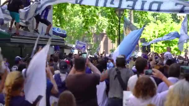 Buenos Aires Argentina November 2020 Människor Avskedsdagen Till Diego Maradona — Stockvideo