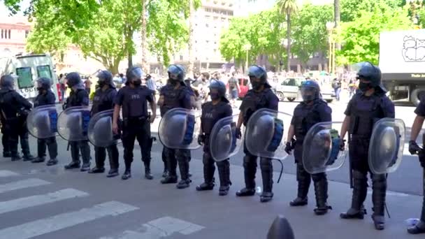 Buenos Aires Argentina Noviembre 2020 Policía Nacional Militar Naval Militar — Vídeo de stock