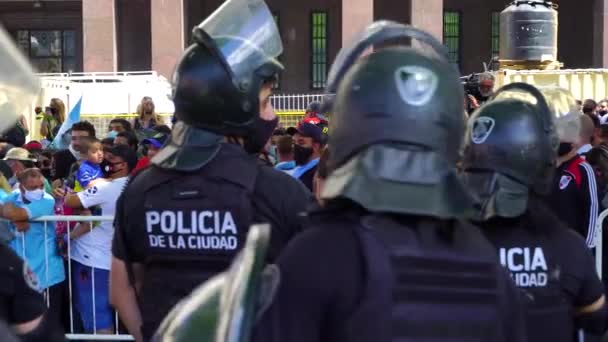 Buenos Aires Argentyna Listopada 2020 Policja Narodowa Wojskowa Morska Wojskowa — Wideo stockowe