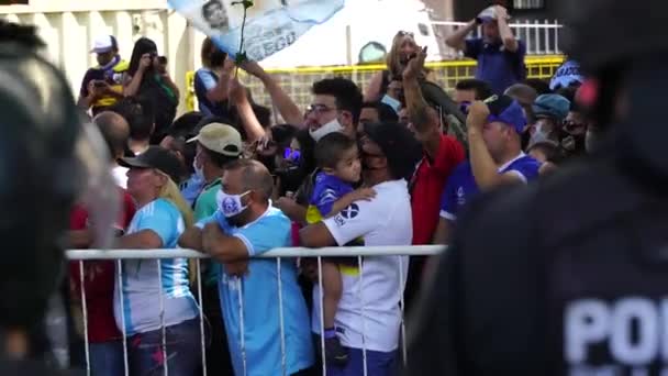 Buenos Aires Argentina Noviembre 2020 Despedida Diego Maradona Cerca Del — Vídeo de stock