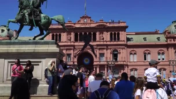 Buenos Aires Argentina Noviembre 2020 Despedida Diego Maradona Cerca Del — Vídeo de stock