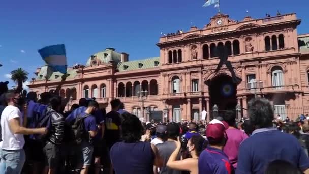 Buenos Aires Argentina Novembre 2020 Giorno Dell Addio Diego Maradona — Video Stock