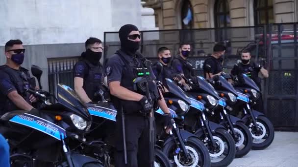 Buenos Aires Argentine Novembre 2020 National Militaire Naval Police Militaire — Video