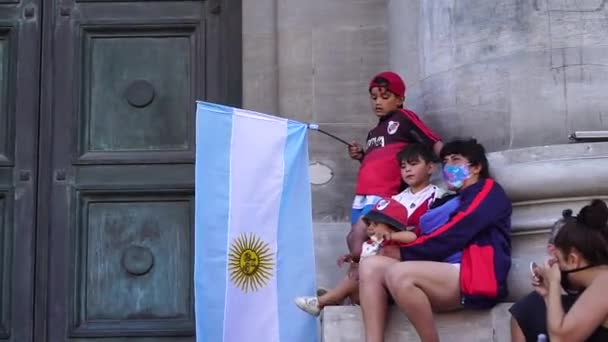 Buenos Aires Argentinië November 2020 Mensen Dag Van Afscheid Van — Stockvideo