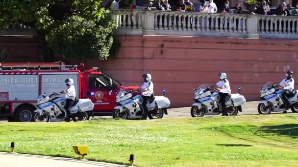 Buenos Aires Argentína November 2020 Cortege Kísérő Autó Diego Maradona — Stock videók