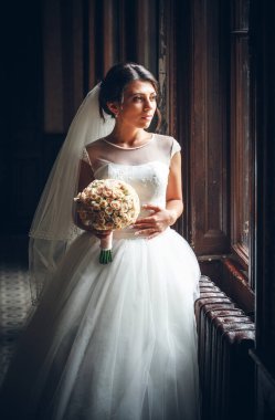 Gelinin düğün fotoğrafı. 