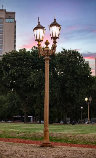 vintage street lamp in the park