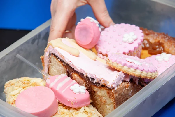 Surtido Pasteles Dulces Cerca — Foto de Stock