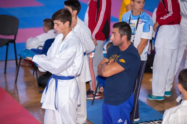 Participantes del torneo de karate — Foto de Stock