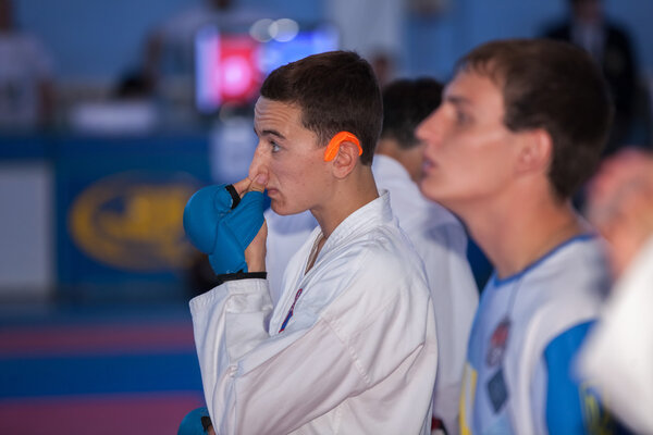 Participants of  karate  tournament