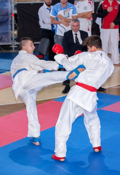 Men karate fight — Stock Photo, Image