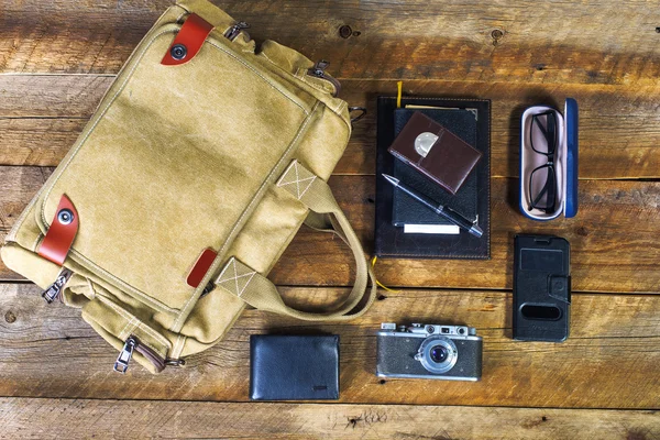 Bag with contents — Stock Photo, Image