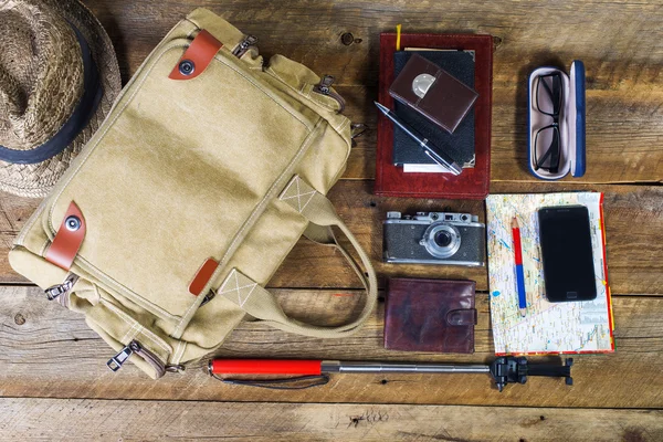 Bag with contents — Stock Photo, Image