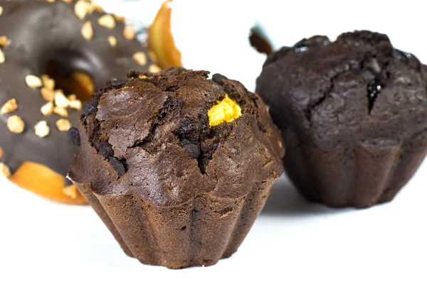 Muffins σοκολάτας close-up — Φωτογραφία Αρχείου