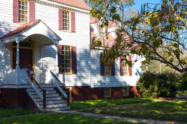 Geleneksel Amerikan İç Savaşı dönemi evi. Wilmsburg Virginia