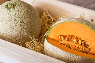 Tahta bir kutuda samanla iki kavun. Kes şunu..