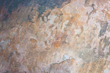 Kahverengi paslı beton arka plan. Sokak kiremitleri. Eski kaba.