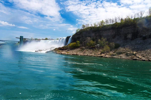 Horseshoe Fall Niagarafallen Ontario Kanada Foten Vattenfallet Och Det Fallande — Stockfoto