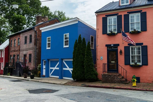 Annapolis Usa 2021 Townhouses Street Historic Annapolis — Stock Photo, Image