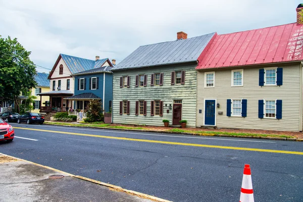 Winchester Virginie États Unis Août 2021 Maisons Colorées Dans Une — Photo
