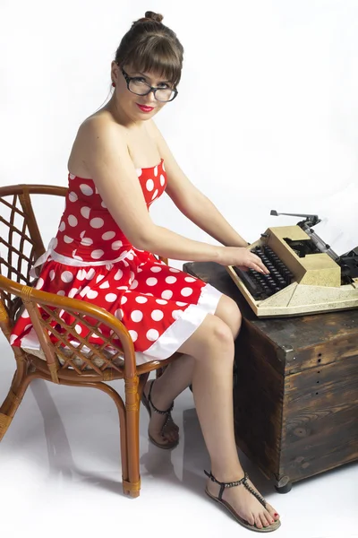 Girl  writer — Stock Photo, Image