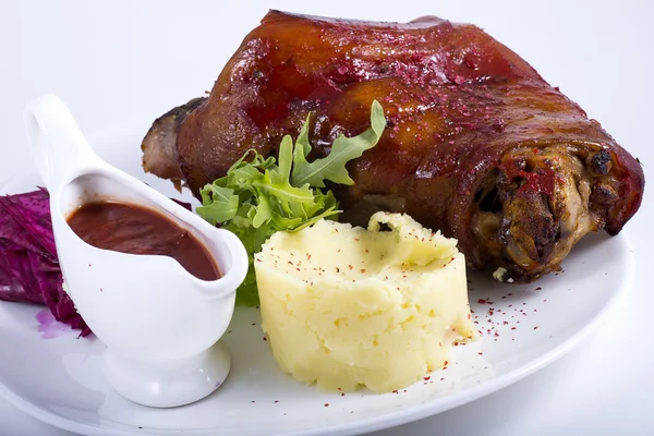 Meat with sauce — Stockfoto