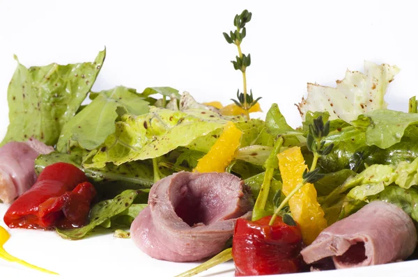 Salada com carne — Fotografia de Stock