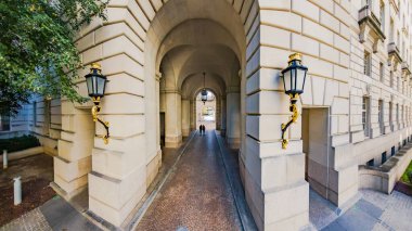 Washington DC 'deki tarihi taş kemer yolu.