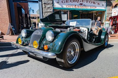 Klasik Morgan Plus 4 ABD 1965 Açık Başlıklı Şehir Caddesi