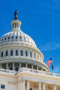 Amerika Birleşik Devletleri Başkent Kubbesi 'nin yakın görüntüsü.