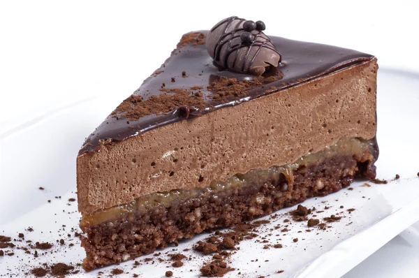 チョコレートケーキのスライス — ストック写真