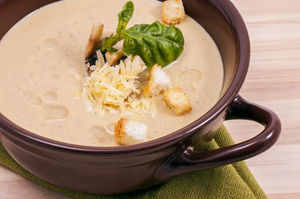 Суп с кремом крупным планом — стоковое фото