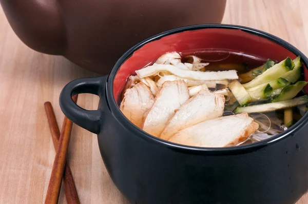 Plato de sopa con carne —  Fotos de Stock