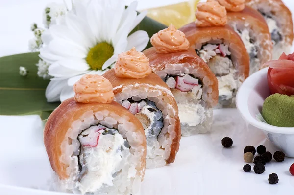 Sushi primer plano Fresco — Foto de Stock