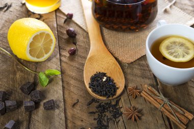 çay bal ve limon