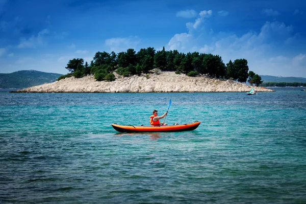 Kayak on the sea — Stock Photo, Image