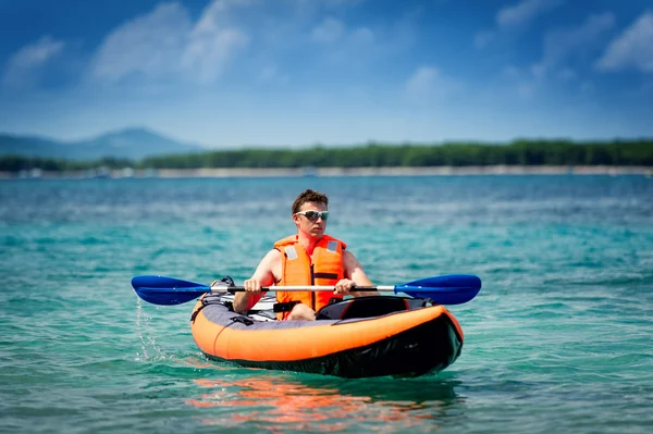 kayak on the sea