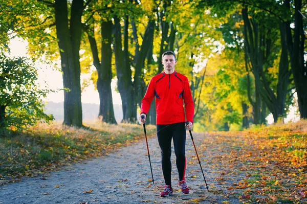 Caminata nórdica — Foto de Stock