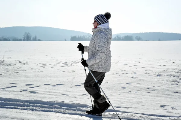 Nordic walking- — Stockfoto