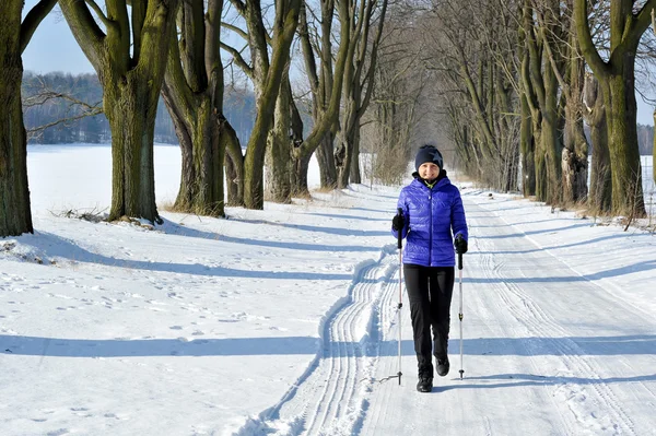 Camminata nordica — Foto Stock